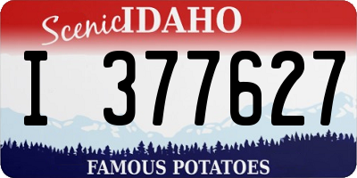 ID license plate I377627