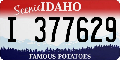 ID license plate I377629