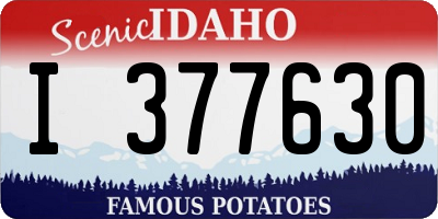 ID license plate I377630