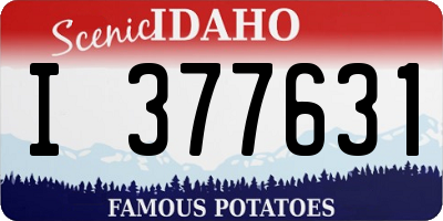 ID license plate I377631