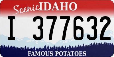 ID license plate I377632