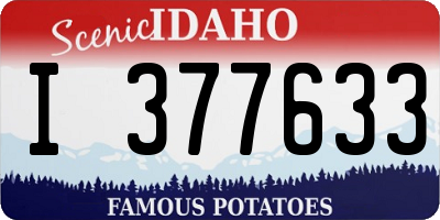 ID license plate I377633