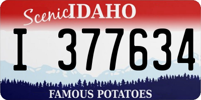 ID license plate I377634