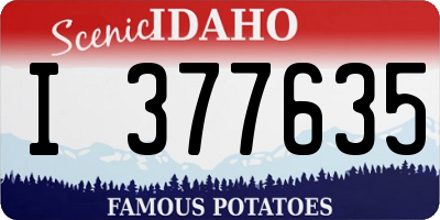 ID license plate I377635