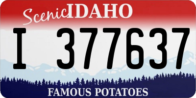ID license plate I377637