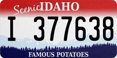 ID license plate I377638