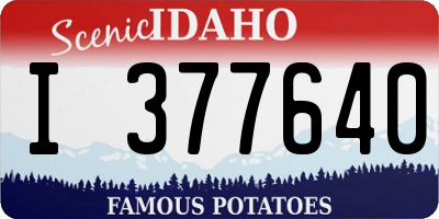 ID license plate I377640