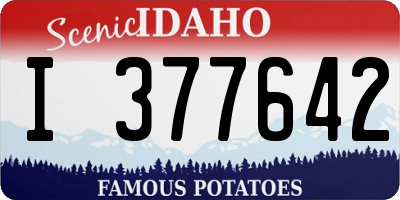 ID license plate I377642