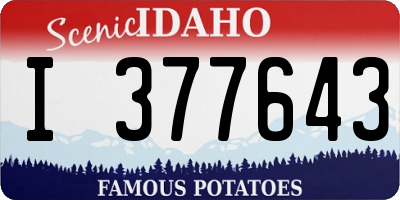 ID license plate I377643