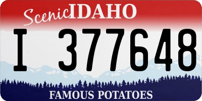 ID license plate I377648