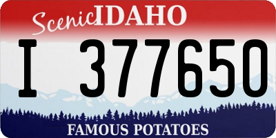 ID license plate I377650