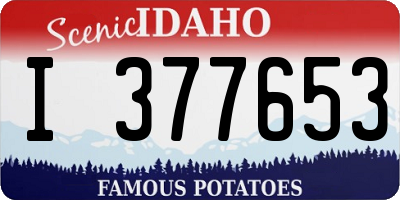ID license plate I377653