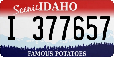 ID license plate I377657