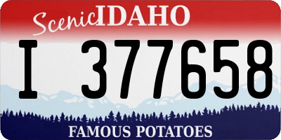ID license plate I377658