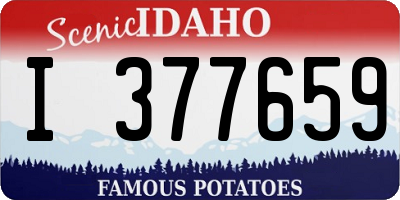 ID license plate I377659