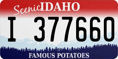 ID license plate I377660
