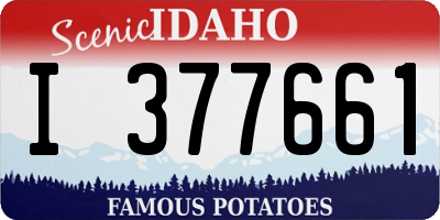 ID license plate I377661