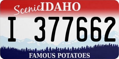 ID license plate I377662