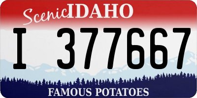 ID license plate I377667
