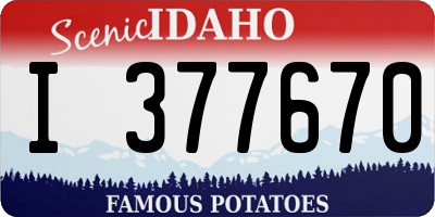ID license plate I377670