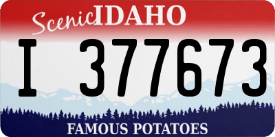 ID license plate I377673