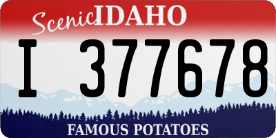ID license plate I377678