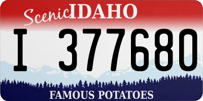 ID license plate I377680