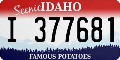 ID license plate I377681
