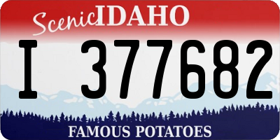 ID license plate I377682