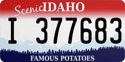 ID license plate I377683
