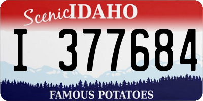 ID license plate I377684