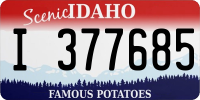 ID license plate I377685