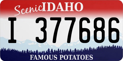 ID license plate I377686