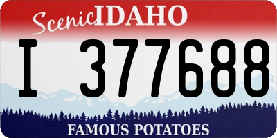 ID license plate I377688