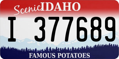 ID license plate I377689