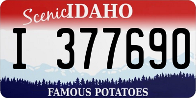 ID license plate I377690