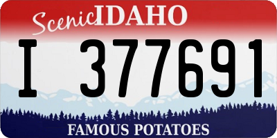 ID license plate I377691