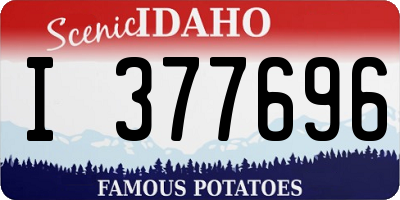 ID license plate I377696
