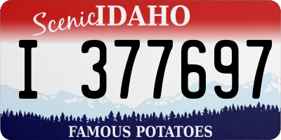 ID license plate I377697