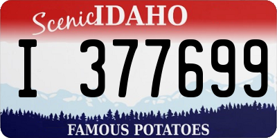 ID license plate I377699