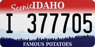 ID license plate I377705