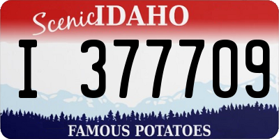 ID license plate I377709