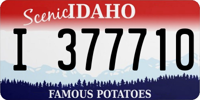 ID license plate I377710