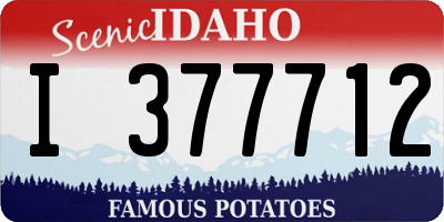 ID license plate I377712
