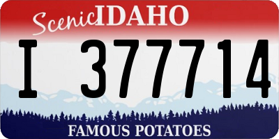 ID license plate I377714