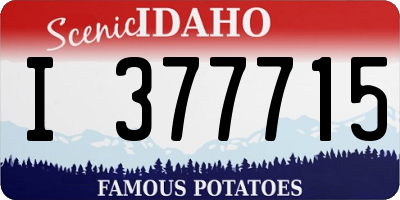 ID license plate I377715