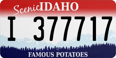 ID license plate I377717