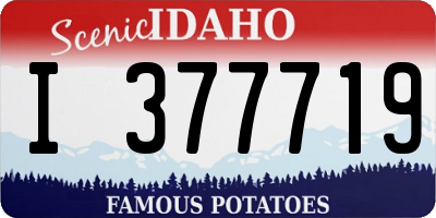 ID license plate I377719