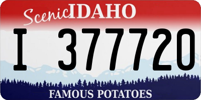 ID license plate I377720