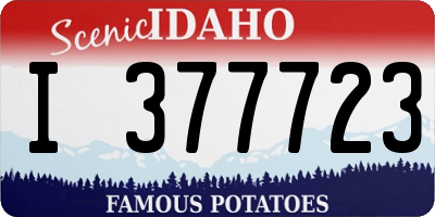 ID license plate I377723